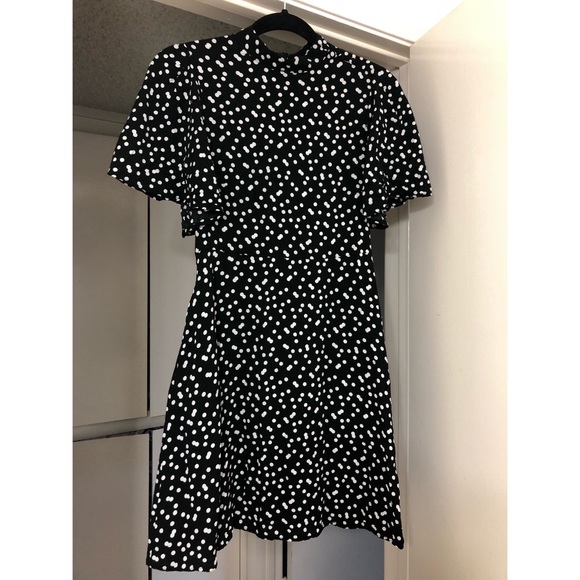 Zara high neck polka dot dress - Picture 1 of 3